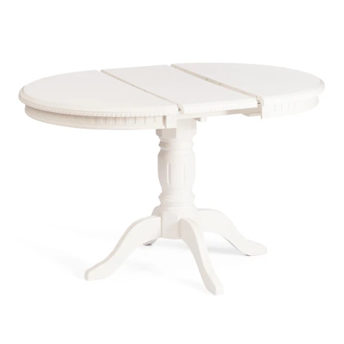 Стол STEFANO круглый бук, мдф, D90+30x77см, Ivory white