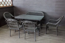 Комплект мебели из искусственного ротанга Мэдисон НЬЮ (Medison NEW) двухместный диван + 4 кресла + стол без подушек