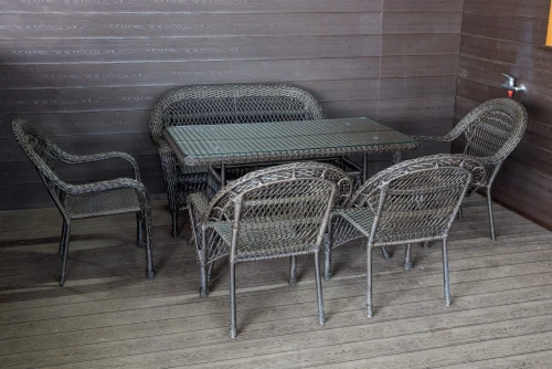 Комплект мебели из искусственного ротанга Мэдисон НЬЮ (Medison NEW) двухместный диван + 4 кресла + стол без подушек