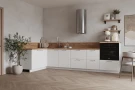 Кухонный гарнитур КГ Угловой 1500х3150 (с пм) , Белый софт матовый  Арника РМ в.6