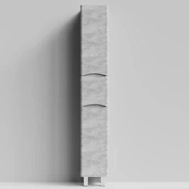 Пенал Адель 30 (1 ящик, 2 двери) напольный, Горный камень ПВХ 57807, правый, бельевая корзина