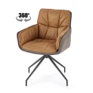 Стул HALMAR K523 коричневый/темно-коричневый