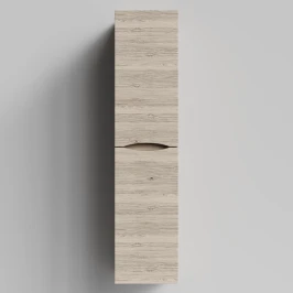 Пенал Лайт 35 подвесной, Дубослив ореховый светлый ПВХ 3445, правый, бельевая корзина