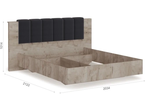 Кровать «Джулия» МИ 160*200 без ламелей, Крафт серый