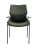 DC24026 Стул с подлокот, ЗЕЛЕНЫЙ, каркас металл черный КРУГЛЫЙ