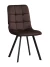 C919/DC809 Стул мягкий, ШОКОЛАД#h50 велюр, каркас металл черный КВАДРАТ