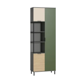 Шкаф комбинированный Марвэл 13.22, Темно-серый, Сатин, Плэйн, Зеленый