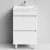 Тумба Бест 50  напольный, белый глянец Vodok с раковиной в комплекте