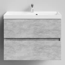 Тумба Бест 80 подвесной, Горный камень ПВХ 57807 Vodok с раковиной в комплекте Тумба Бест 80 подвесной, Горный камень ПВХ 57807 Vodok с раковиной в комплекте
