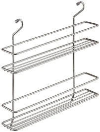 Полка для специй 2-х ярусная Хром