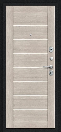 Входная дверь BRAVO Техно Букле черное/Cappuccino Veralinga 