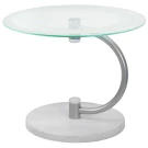 Стол журнальный Дуэт 13Н металлик/дуб дымчатый/прозр.