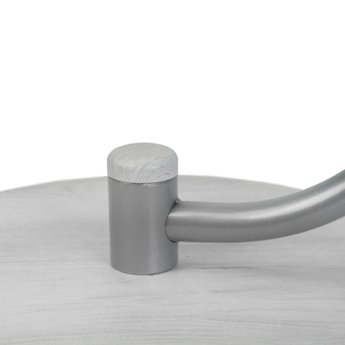 Стол журнальный Дуэт 13Н металлик/дуб дымчатый/прозр.