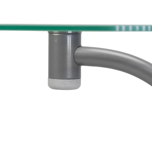 Стол журнальный Дуэт 13Н металлик/дуб дымчатый/прозр.