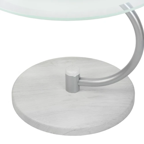 Стол журнальный Дуэт 13Н металлик/дуб дымчатый/прозр.