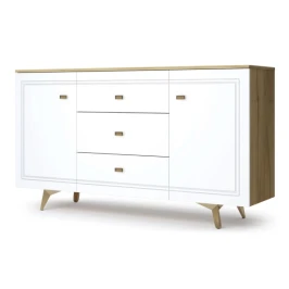 Комод Вега Сапфир 1500, белый глянец