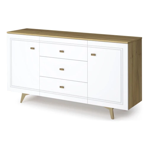 Комод Вега Сапфир 1500, белый глянец