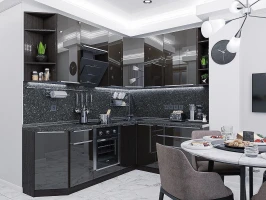 Угловая модульная кухня Фьюжн-04 Anthracite Угловая модульная кухня Фьюжн-04 Anthracite