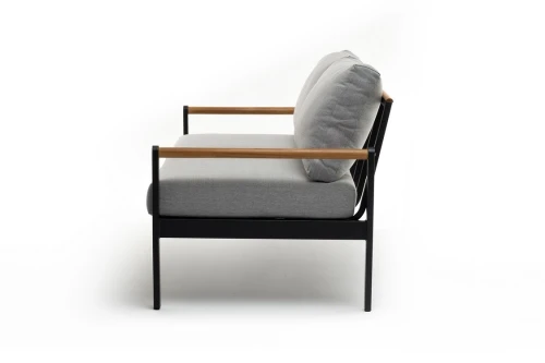 Диван из алюминия MAYA 2-х местный темный графит  Joygarden