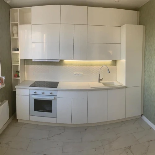 Трехъярусная кухня Фьюжн на заказ 3.0 м от фабрики Виват-мебель