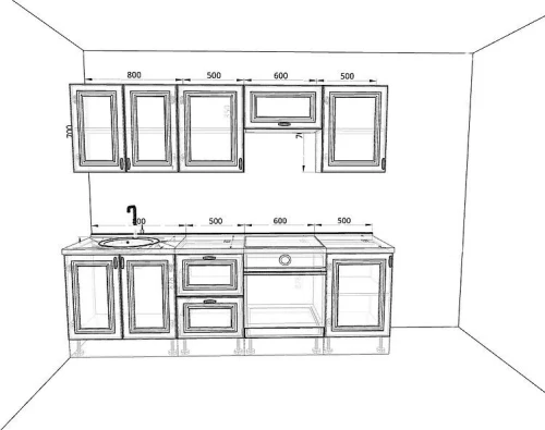 Кухня Ева Комплектация 11