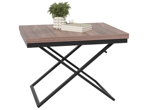 Стол трансформер Орфей 1, чёрный/шимо темный