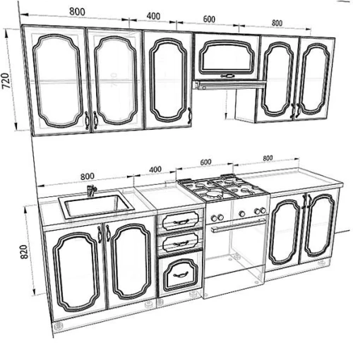 Кухня Базис-Классика Комплектация 8