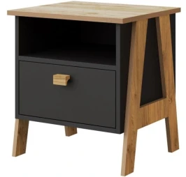 Тумба «Скандинавия» КМК 0905.9, Антрацит/Дуб Наварра