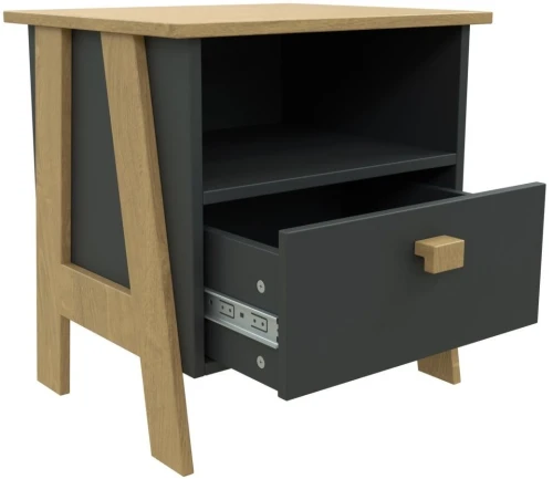 Тумба «Скандинавия» КМК 0905.9, Антрацит/Дуб Наварра