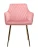 DC835 Стул мягкий с подлокотниками, РОЗОВЫЙ#G62-86 велюр, каркас металл золото