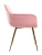 DC835 Стул мягкий с подлокотниками, РОЗОВЫЙ#G62-86 велюр, каркас металл золото