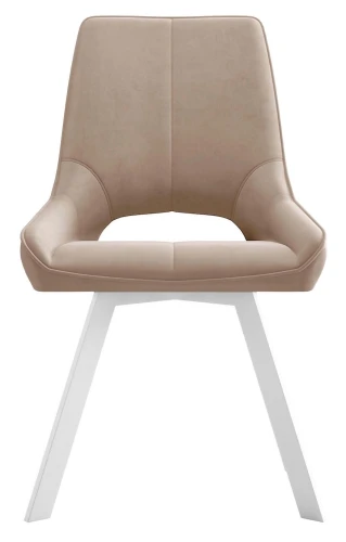Стул DikLine 268 Z128 бежевый, ножки белые