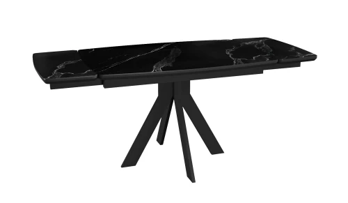 Стол DikLine DKU120 Керамика Черный мрамор/подстолье черное/опоры черные (2 уп.)