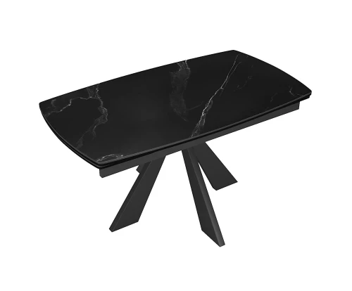 Стол DikLine DKU120 Керамика Черный мрамор/подстолье черное/опоры черные (2 уп.)