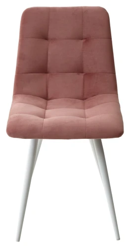 Стул CHILLI-Q розовый #15, велюр / белый каркас, 4 шт/ 1 к, М-City