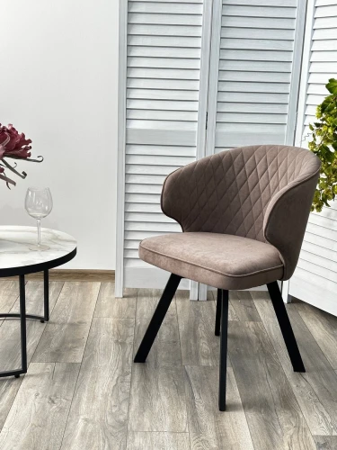 Стул SKAT 360 град. поворот. B5 Капучино, велюр / черный каркас, М-City