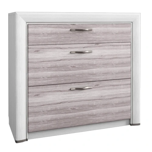 Комод 3S, OLIVIA, цвет вудлайн крем/дуб анкона
