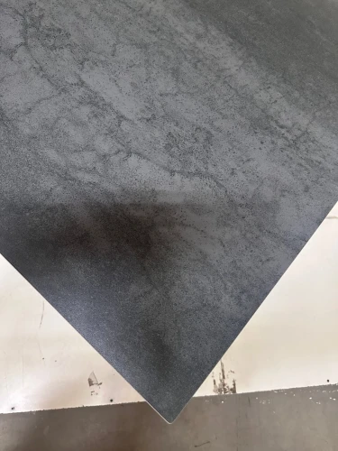 Стол YOAKIM 180 цвет 1704 Темно-серый мрамор, керамика / Темно-серый каркас, ®DISAUR