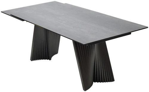 Стол YOAKIM 180 цвет 1704 Темно-серый мрамор, керамика / Темно-серый каркас, ®DISAUR