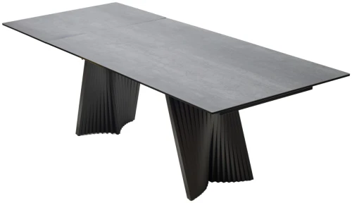 Стол YOAKIM 180 цвет 1704 Темно-серый мрамор, керамика / Темно-серый каркас, ®DISAUR