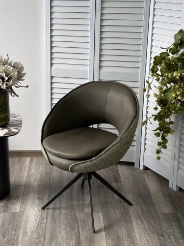 Стул ANABEL 360 град. поворот Зеленый F07-003-01 / MONTECRISTO 8421 / серый каркас, ®DISAUR