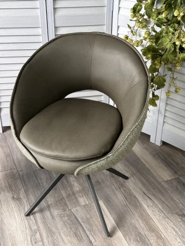 Стул ANABEL 360 град. поворот Зеленый F07-003-01 / MONTECRISTO 8421 / серый каркас, ®DISAUR