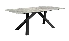 Стол DikLine KS220 керамика серый мрамор С20 глянец /опоры черные
