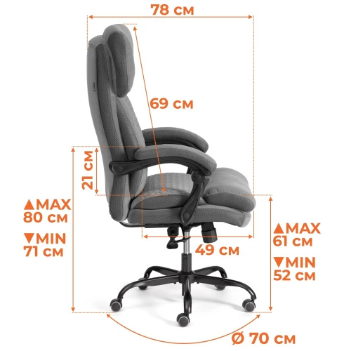 Кресло Chief metalBL  кож/зам/ткань, черный/черный стеганный/черный, 36-6/36-6/TW-11