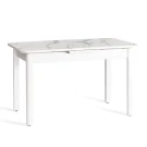 Стол ALIGERY ЛДСП/HPL/опора-массив березы , 130 х 75+30 х 75 см, Мрамор светлый/белый Стол ALIGERY ЛДСП/HPL/опора-массив березы , 130 х 75+30 х 75 см, Мрамор светлый/белый
