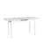 Стол ALIGERY ЛДСП/HPL/опора-массив березы , 130 х 75+30 х 75 см, Мрамор светлый/белый