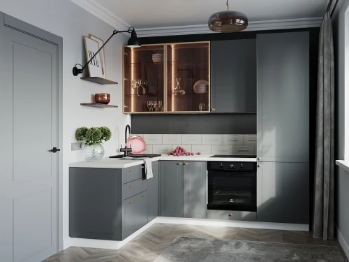 Модульная кухня Перфетта Royal 2400х1600 Platinum Grey МДФ эмаль угловая