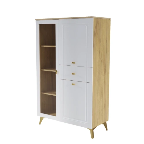 Шкаф низкий (1 стеклодверь) Вега Сапфир