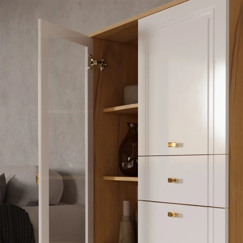 Шкаф низкий (1 стеклодверь) Вега Сапфир