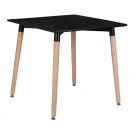 Стол квадратный ОСЛО-800 «OSLO-800» с деревянными ножками  -  Черный Стол квадратный ОСЛО-800 «OSLO-800» с деревянными ножками  -  Черный